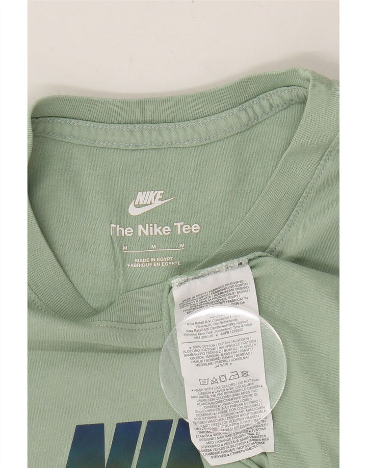 NIKE Mens Graphic T-Shirt Top Medium Green Cotton Vintage Nike and Second-Hand Nike from Messina Hembry 