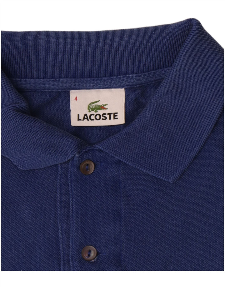 Polo Lacoste para hombre talla 4 mediano algodón azul marino