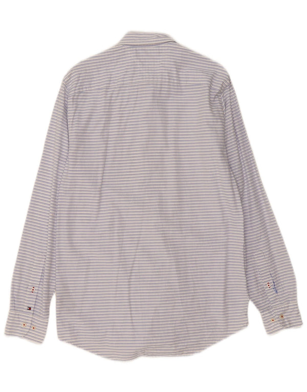 TOMMY HILFIGER Camisa New York Fit de algodón a rayas en azul medio