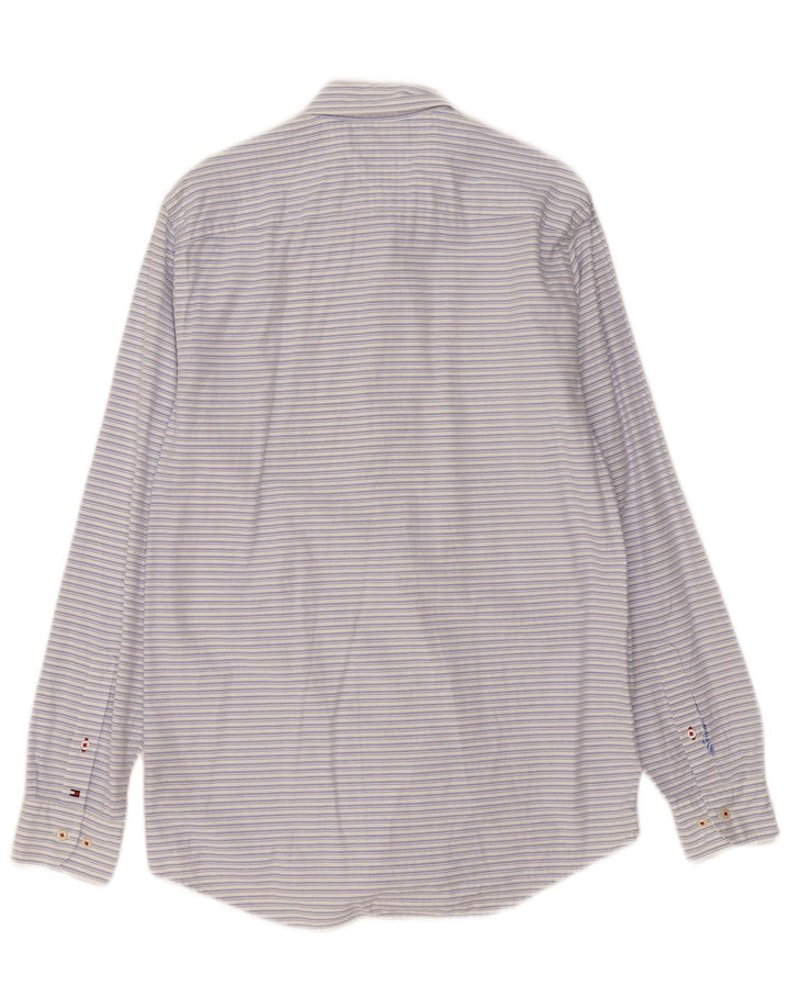 TOMMY HILFIGER Camisa New York Fit de algodón a rayas en azul medio