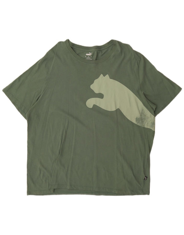 PUMA Camiseta gráfica para hombre Top 2XL Algodón verde