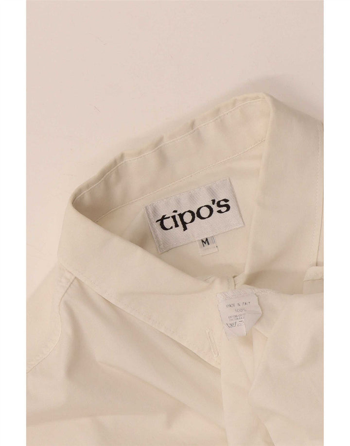 Camisa Tipo' S Hombre Mediana Algodón Blanco