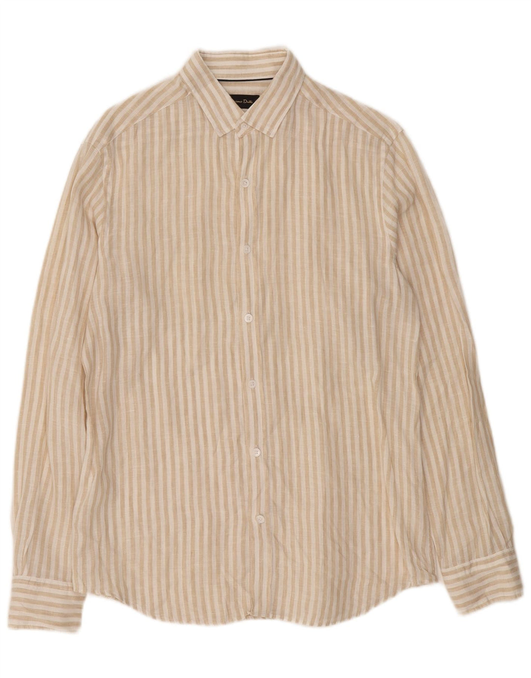Camisa Massimo Dutti Hombre Raya Raya Mediana Beige