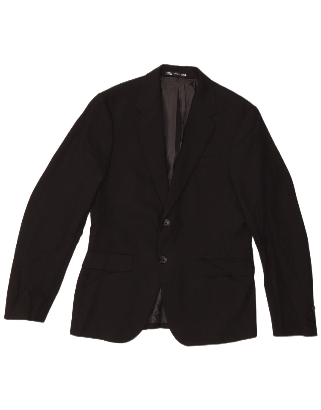 Zara Chaqueta Blazer De 2 Botones Para Hombre EU 48 Viscosa Negra Mediana