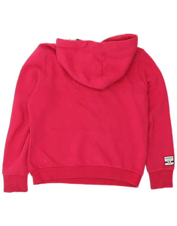 Superdry Jersey con capucha gráfica para mujer Reino Unido 40 Algodón rosa medio