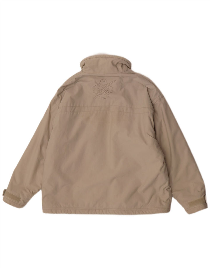 Exxtasy Chaqueta cortavientos holgada para hombre UK 36 Small Beige Nylon