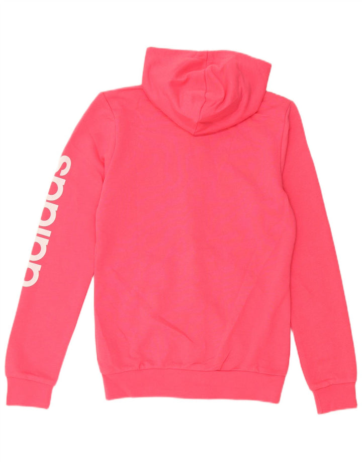 ADIDAS Sudadera con capucha y cremallera gráfica para niña 13-14 años Algodón rosa