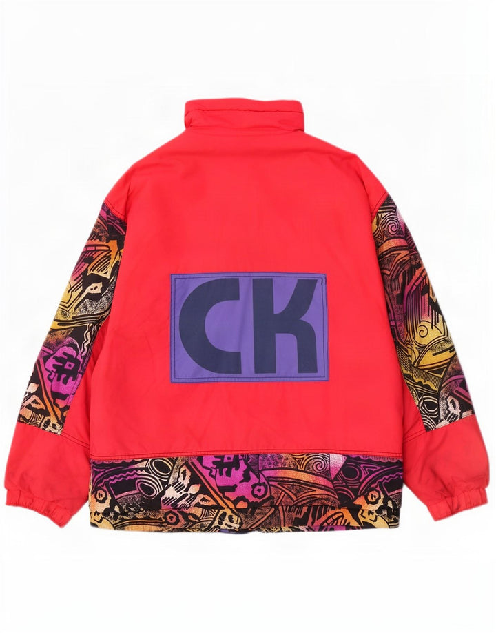 Capt. Cook Chaqueta de esquí gráfica para hombre UK 40 Large Red Colourblock Poliamida