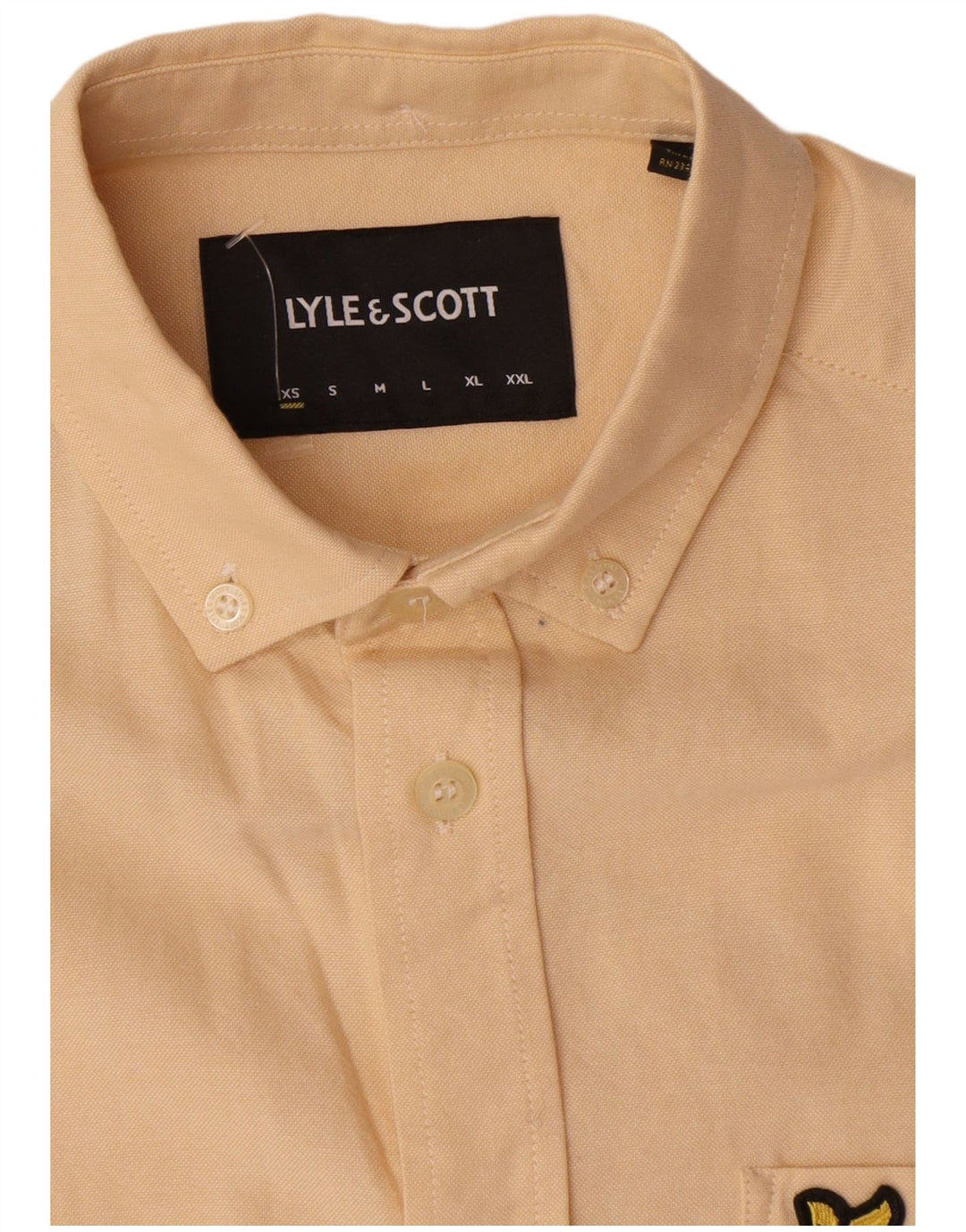 Camisa Lyle & Scott Hombre XS Algodón Amarillo