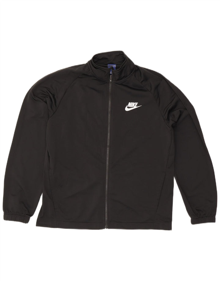 Nike - Chaqueta de chándal para hombre, talla grande, poliéster negro