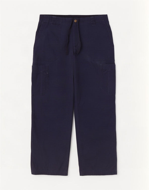Carhartt Womens Straight Cargo Trousers Medium W30 L30 Navy Blue Cotton