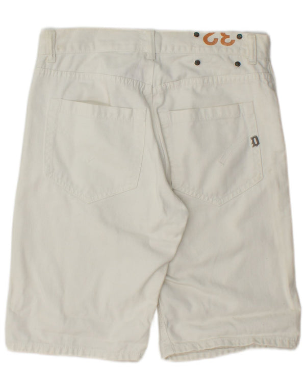 Vintage hombres pantalones cortos de mezclilla W32 medio de algodón blanco