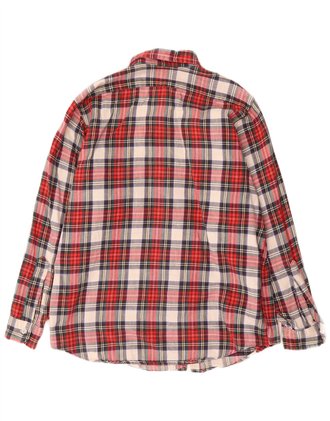 L.L.BEAN Camisa de franela para mujer UK 46 Large Red Check