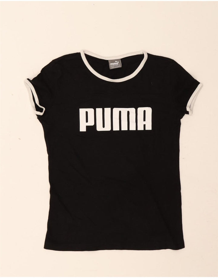 Puma Camiseta gráfica para mujer Top UK 8 Small Black Modal
