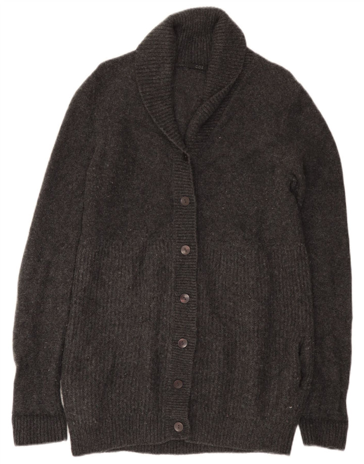 Cos - Cárdigan largo para mujer, talla 10, lana gris pequeña