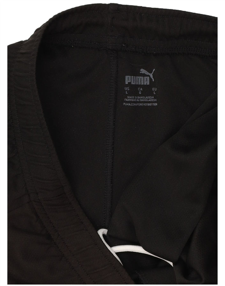 PUMA Pantalones cortos deportivos para hombre grande negro