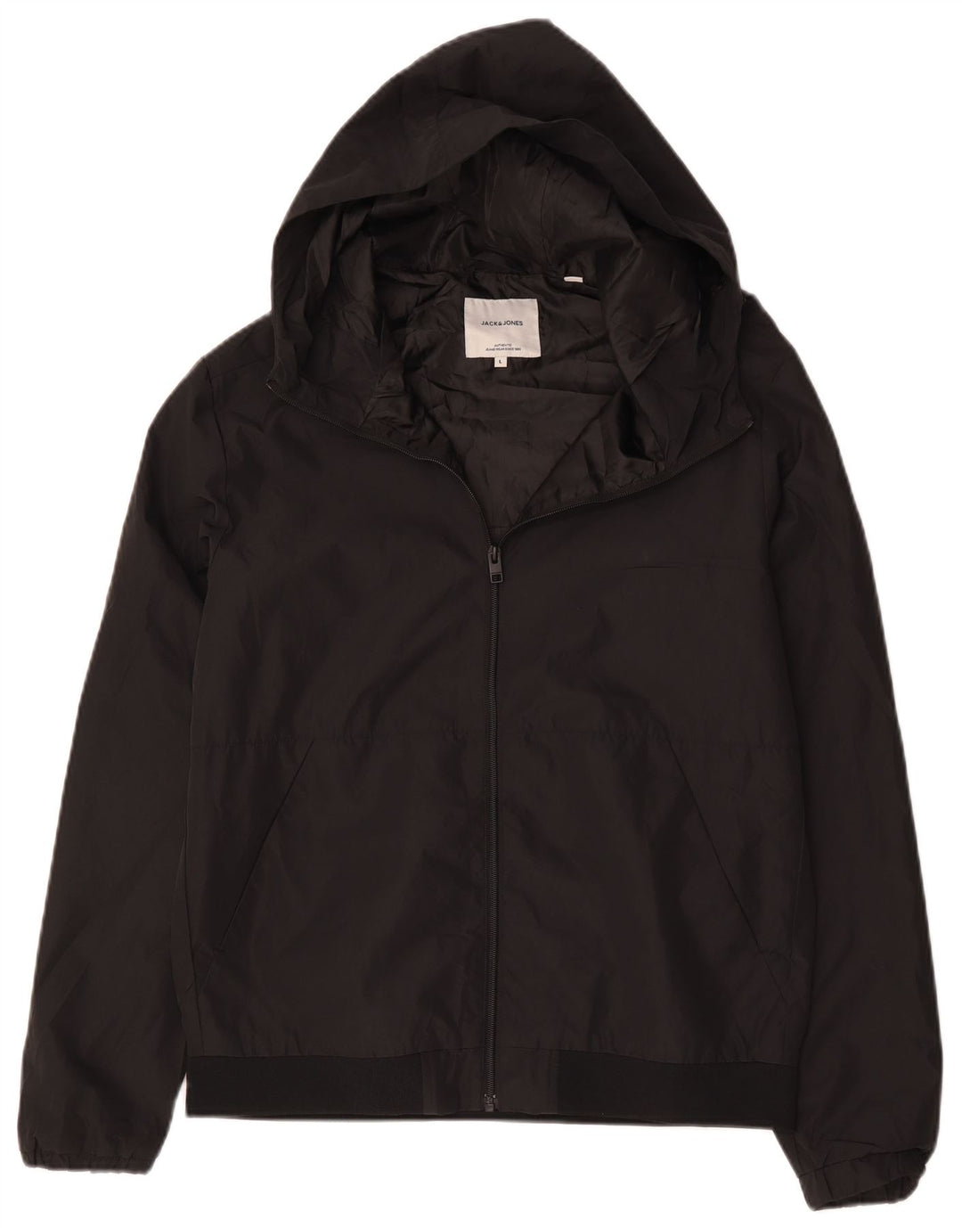 Jack & Jones Chaqueta bomber con capucha para hombre UK 40 Large Black