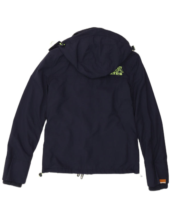 Superdry Chaqueta Cortavientos con Capucha The Windcheater para Mujer UK 6 XS Azul Marino
