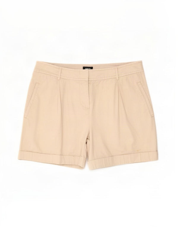 Pantalones cortos chinos Oasis para mujer UK 12 Medium W30 Algodón beige