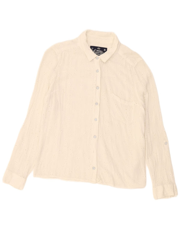 Camisa Superdry Mujer ES 40 XL Algodón Blanco