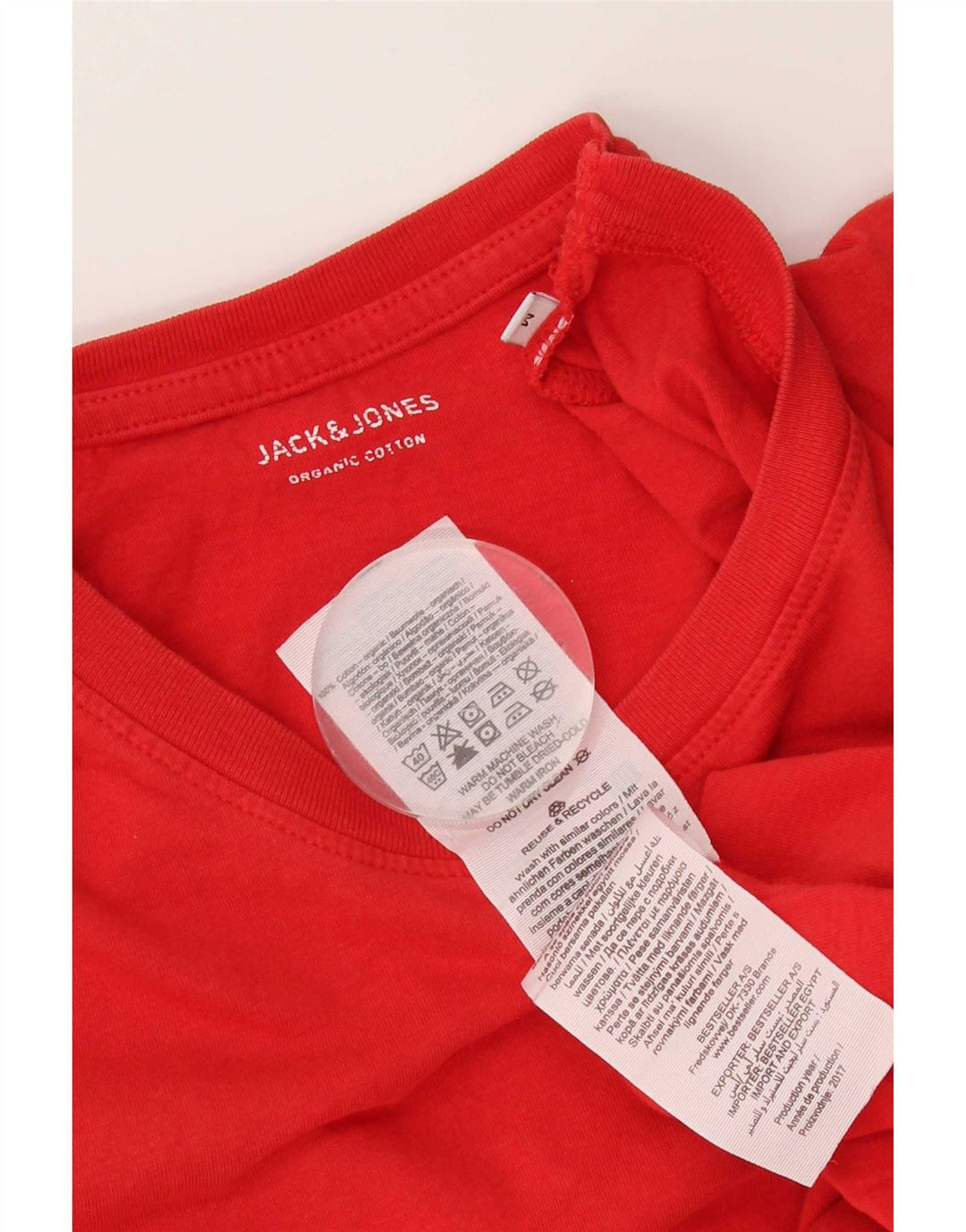 Camiseta Jack & Jones Hombre Top Medium Rojo Algodón