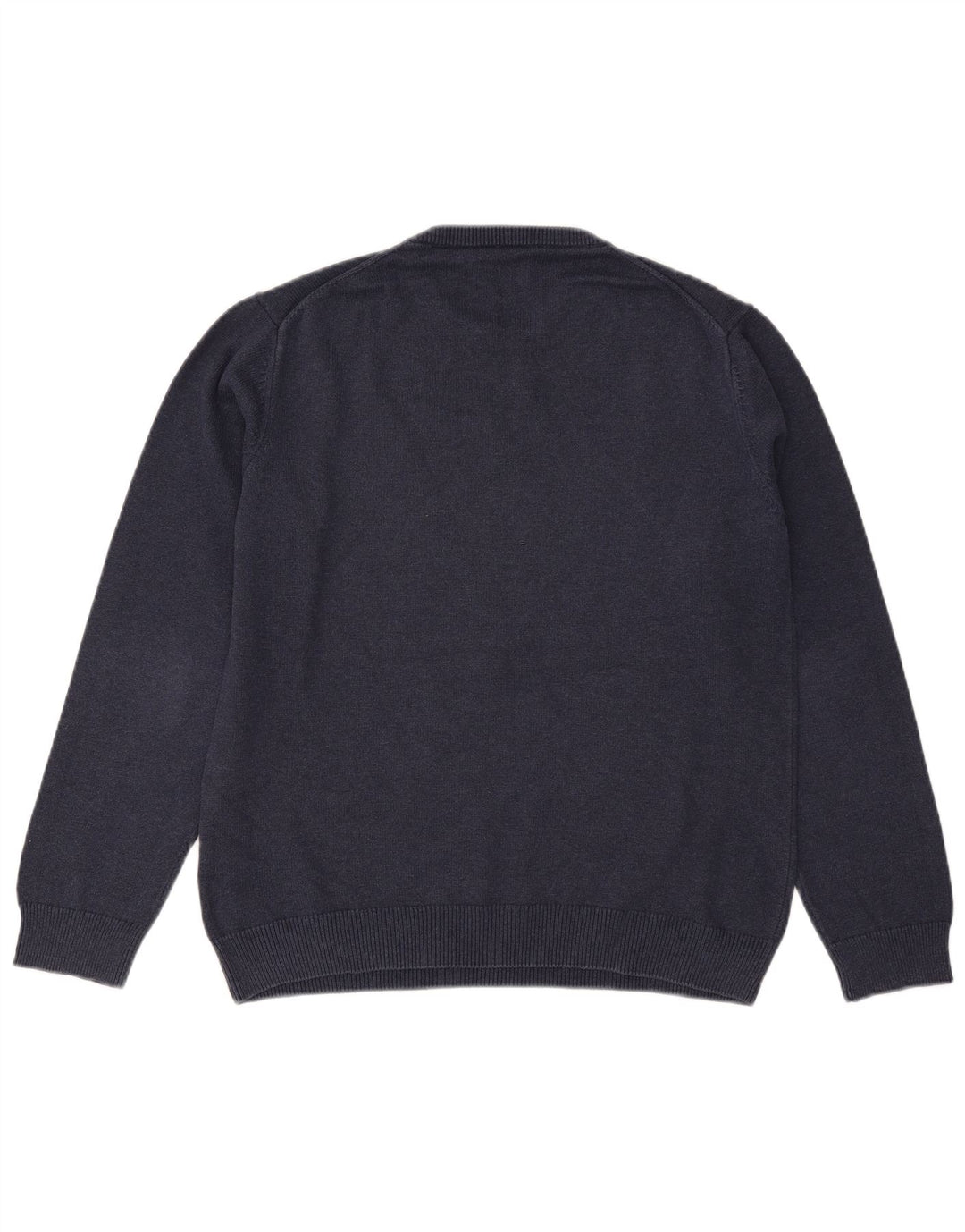Gant Jersey de cuello redondo para hombre, talla grande, algodón azul marino
