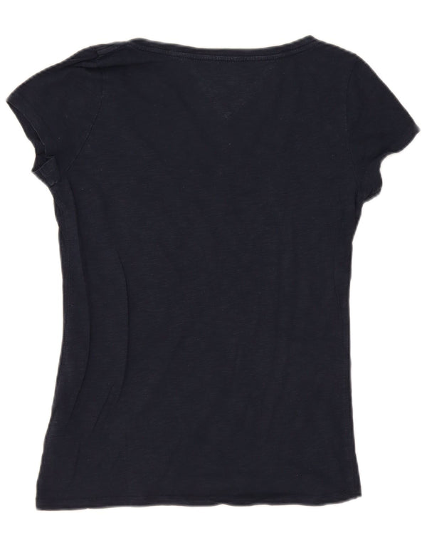 Tommy Hilfiger Camiseta para mujer Top UK 12 Medium Azul marino moteado