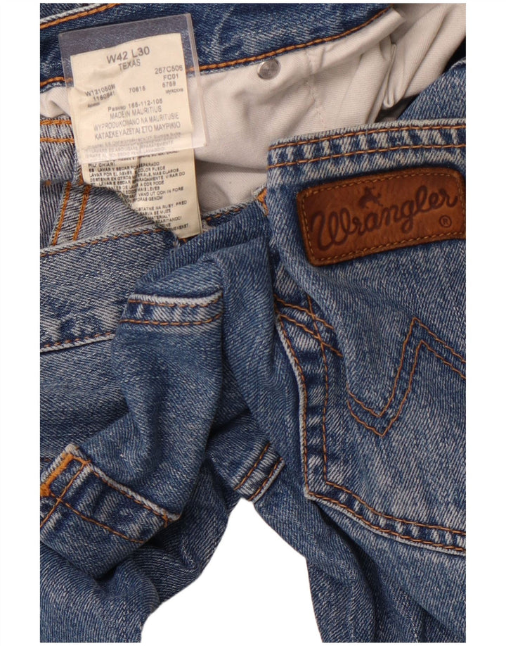 WRANGLER Vaqueros rectos Texas para hombre W42 L30 Algodón azul