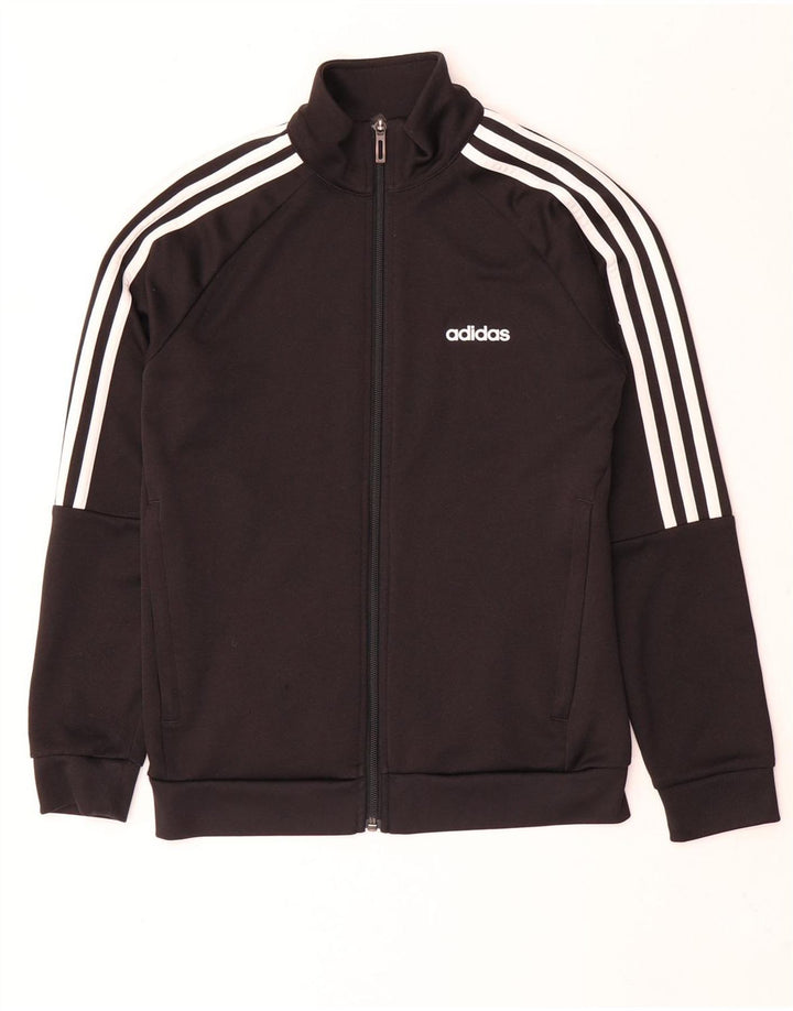 Adidas Chicos Climalite Chándal Top Chaqueta 11-12 Años Negro Poliéster