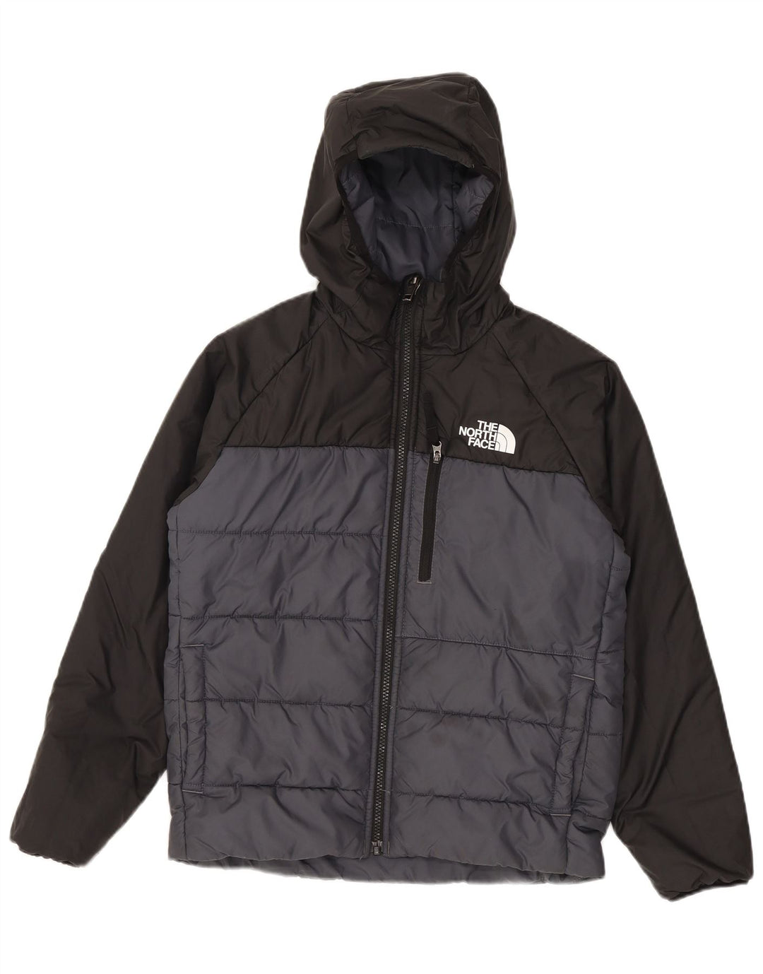 The North Face Chaqueta acolchada para niños 11-12 años Grande Gris Colorblock