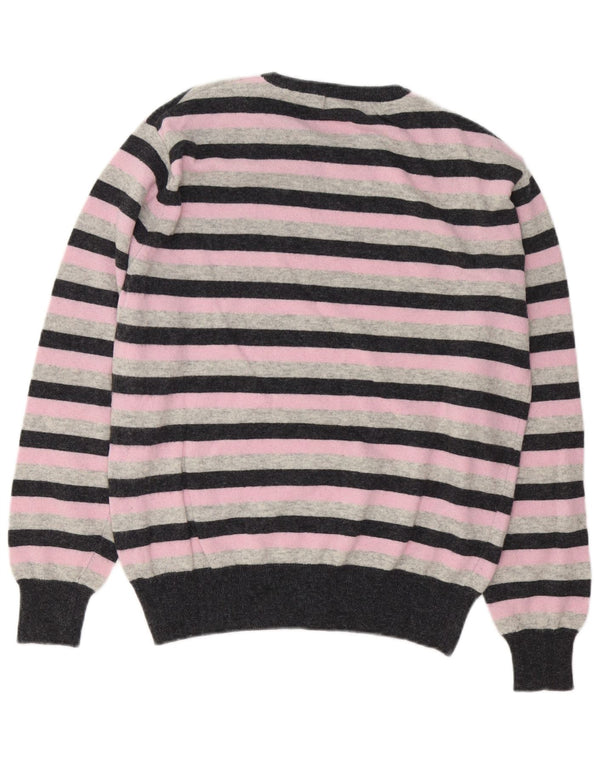 Kappa Hombre Jersey Con Cuello Redondo De Lana De Cordero A Rayas Rosa Medio
