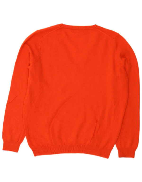 Marks & Spencer Jersey con cuello en V para mujer UK 46 Large Cachemira naranja