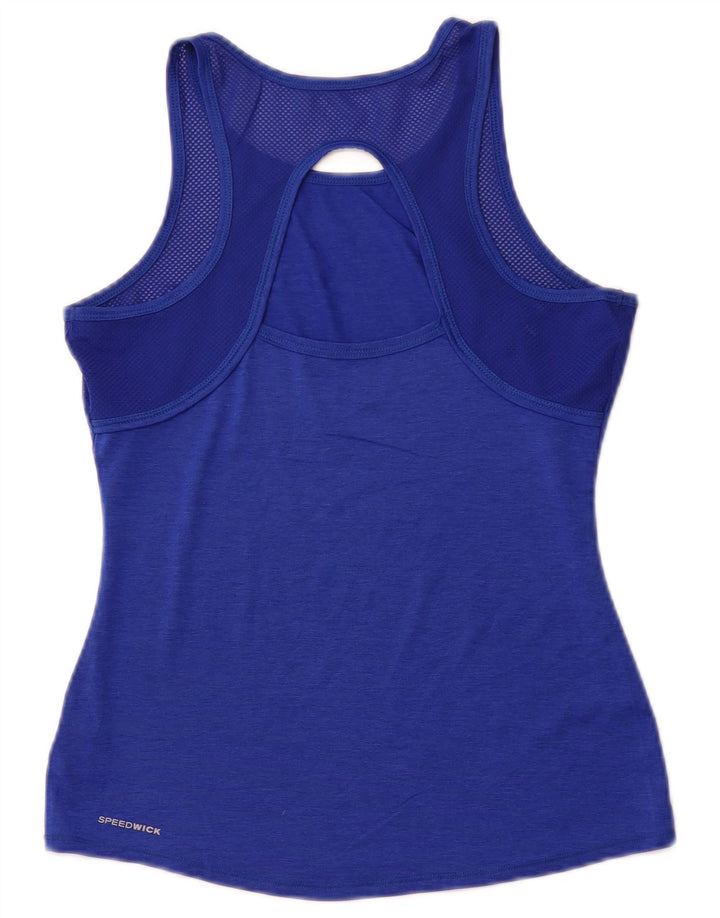 REEBOK Camiseta sin mangas para mujer UK 8 Small Azul Poliéster Deportes