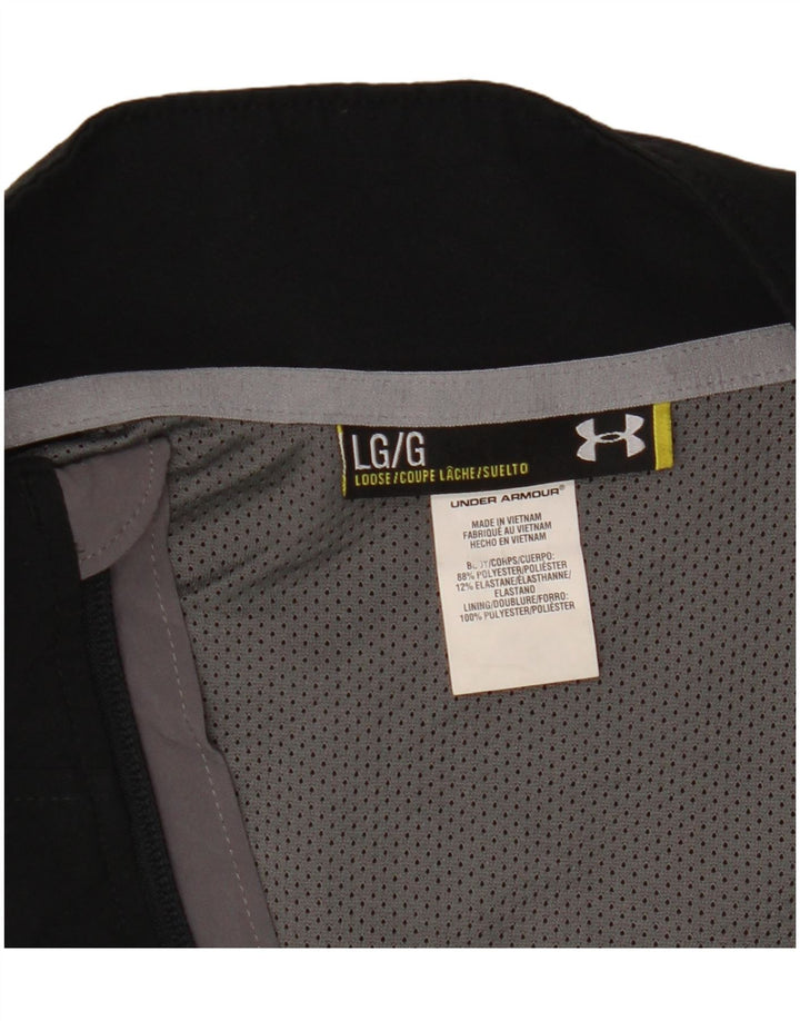 Under Armour Hombre Chándal Top Chaqueta Grande Negro Colorblock Poliéster