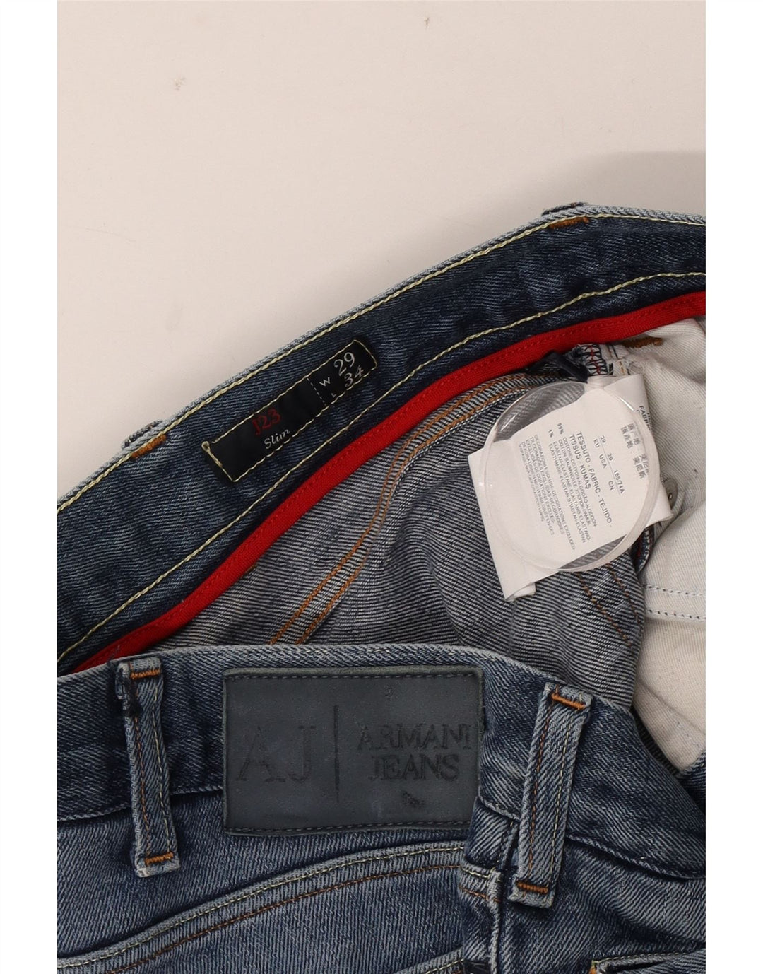Jeans Armani Mujer Slim W29 L34 Algodón Azul