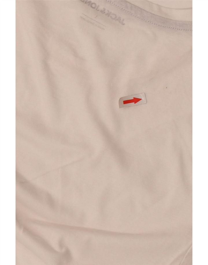 Jack & Jones - Camiseta para hombre, talla grande, color blanco, algodón