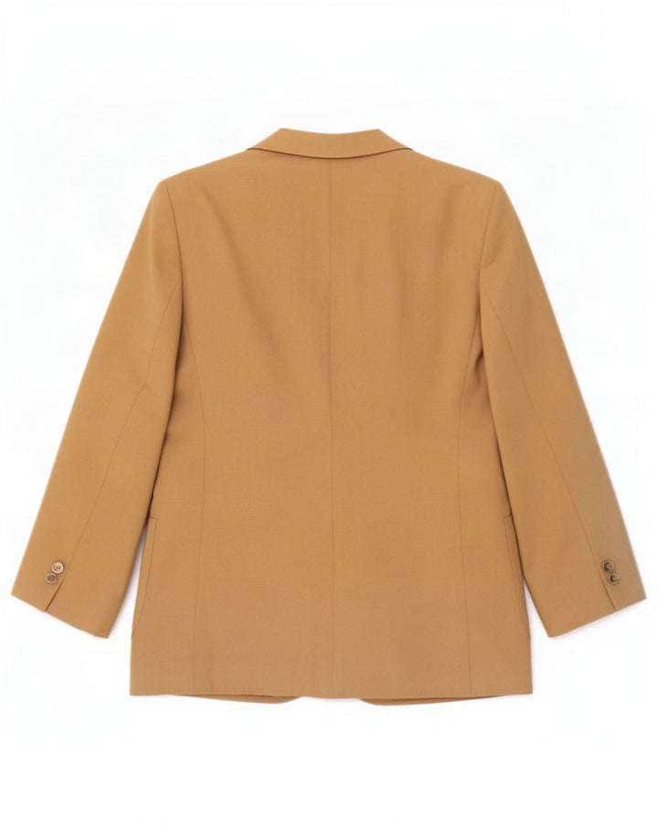DAKS Chaqueta tipo blazer de 2 botones para mujer UK 12 Lana marrón medio