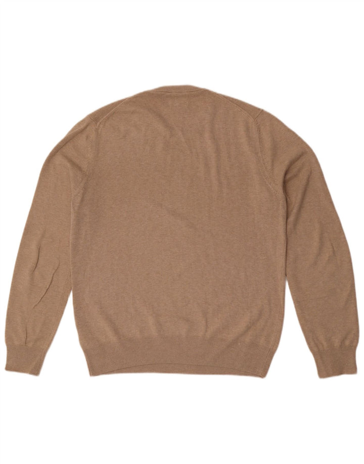 Marks & Spencer Jersey de Cuello Redondo para Hombre de algodón Beige Medio