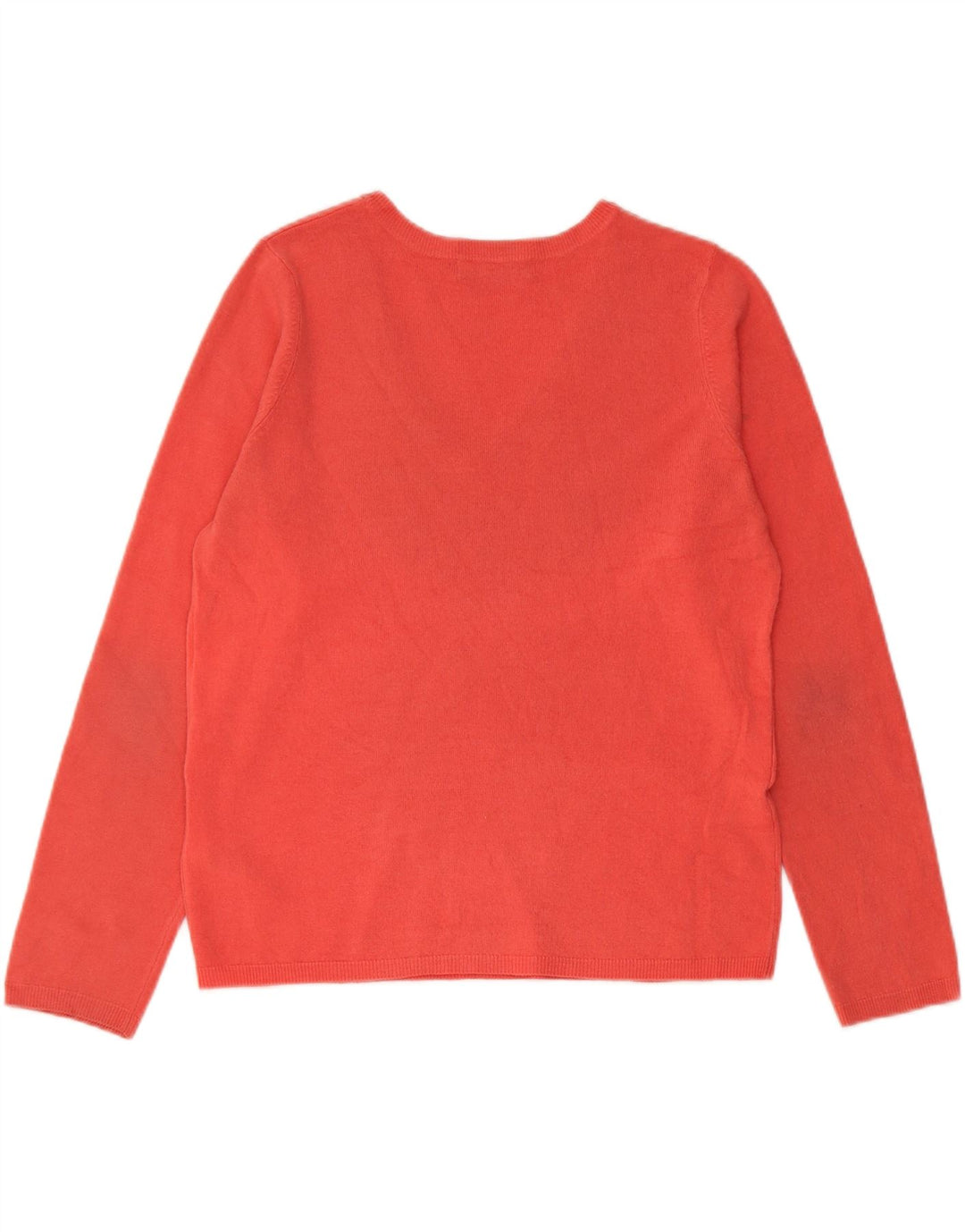 Marks & Spencer Suéter con cuello en V para mujer UK 40 Acrílico rojo mediano