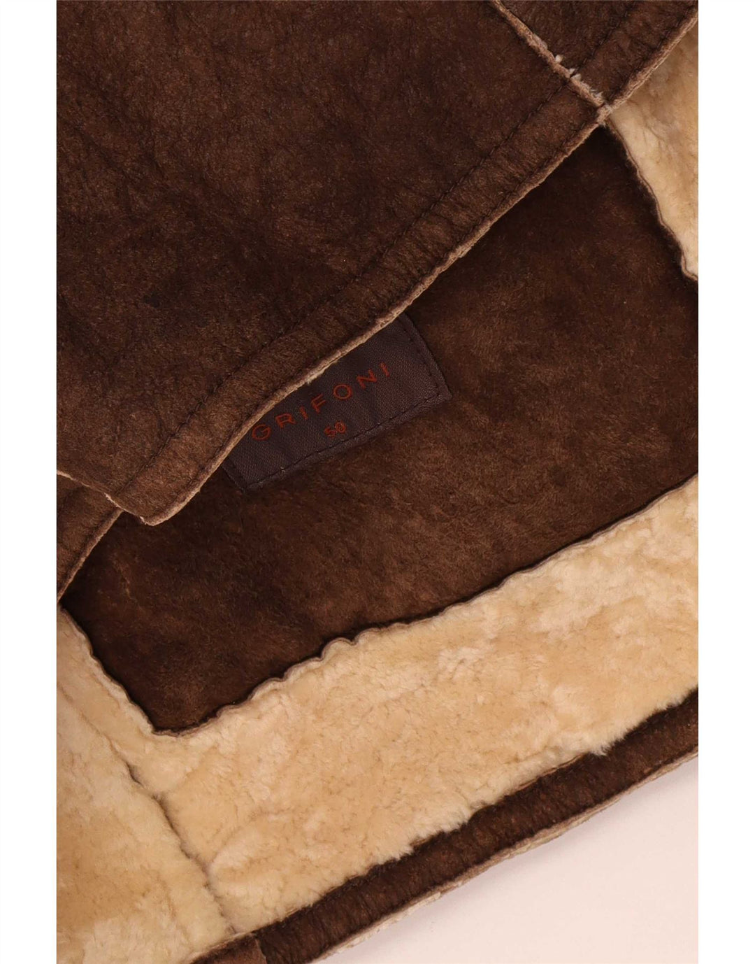 Grifoni Chaqueta de piel de oveja para hombre IT 50 Large Brown