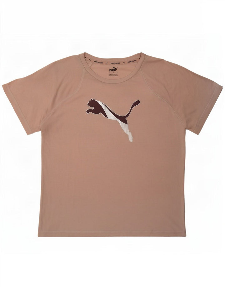 Puma Camiseta gráfica extragrande para mujer, talla 10, poliéster rosa pequeño
