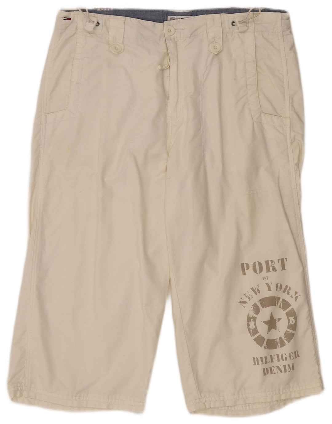 TOMMY HILFIGER Bermudas estampadas para hombre Medianas W32 Algodón blanco