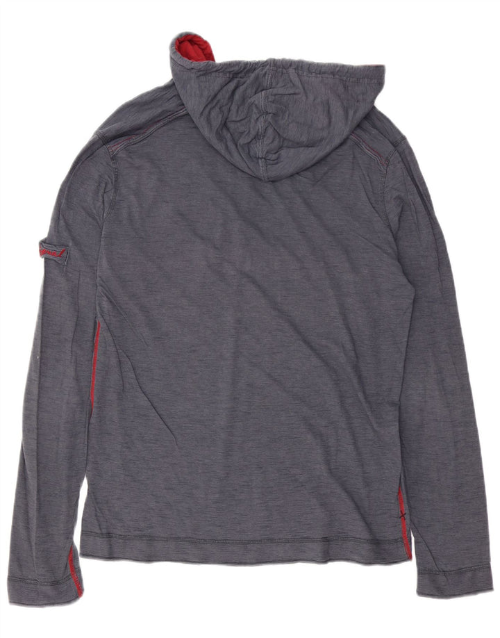 DESIGUAL Hombre Top gráfico con capucha de manga larga Gris medio
