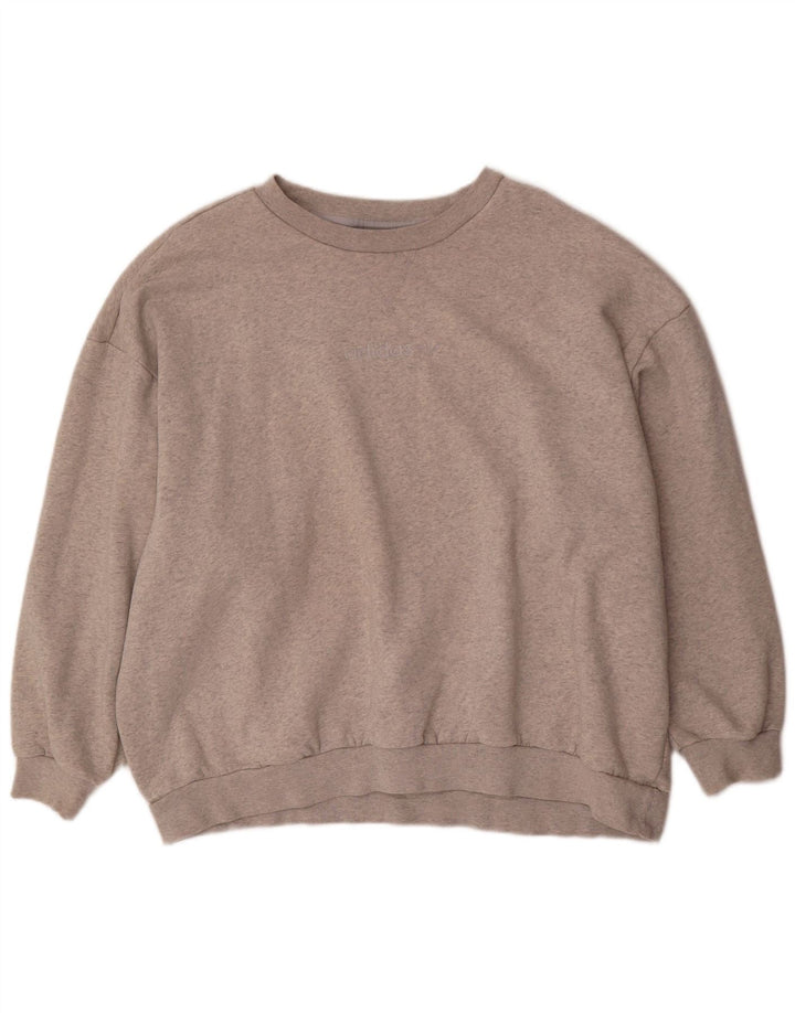 Adidas - Sudadera extragrande para mujer, talla 10, algodón gris pequeño