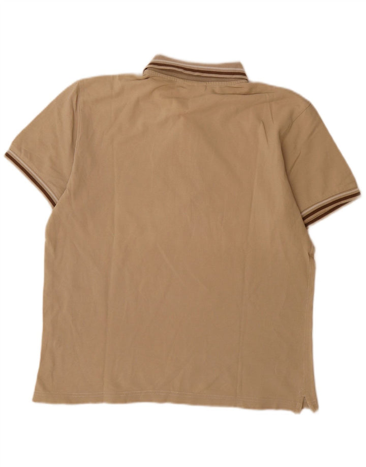 Polo Diadora Hombre De Algodón A Rayas Beige Medio