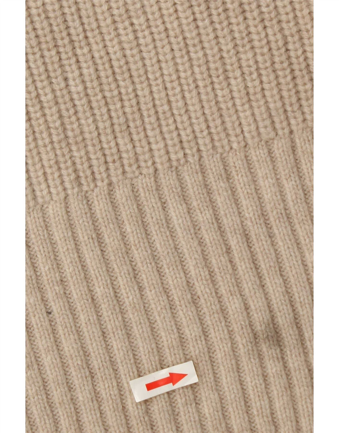Zara Mujer Oversize Cuello Alto Jersey Jersey UK 10 Small Beige Lana