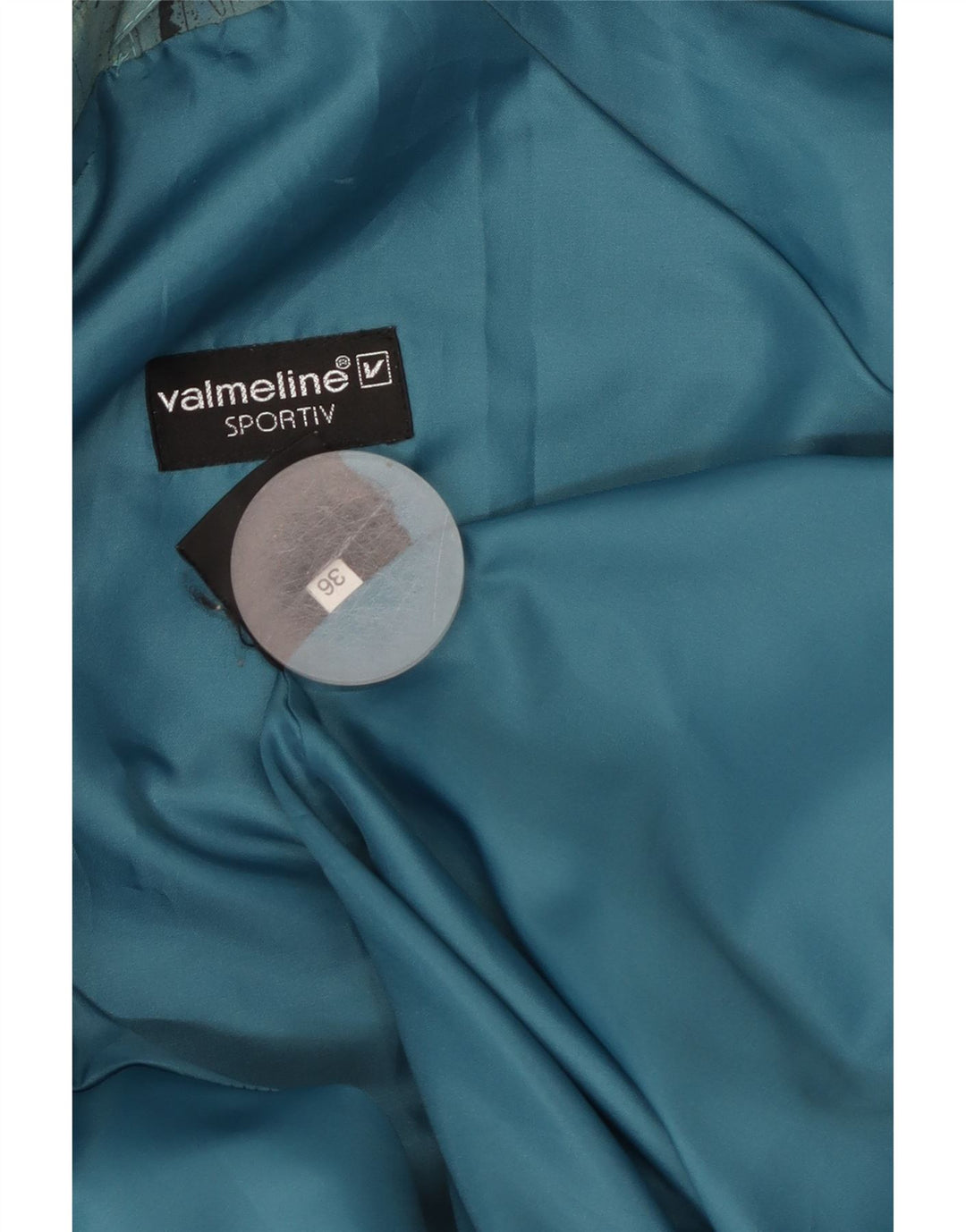 VALMELINE Abrigo extragrande para mujer EU 36 Bloque de color azul pequeño