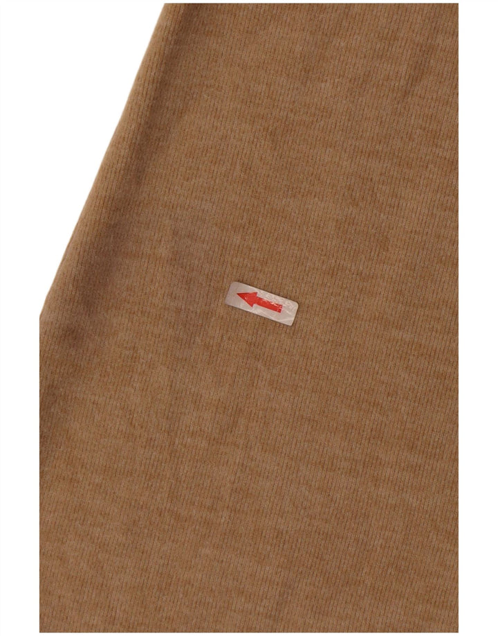 Zara Mujer Vestido Recto UK 8 Pequeño Algodón Beige