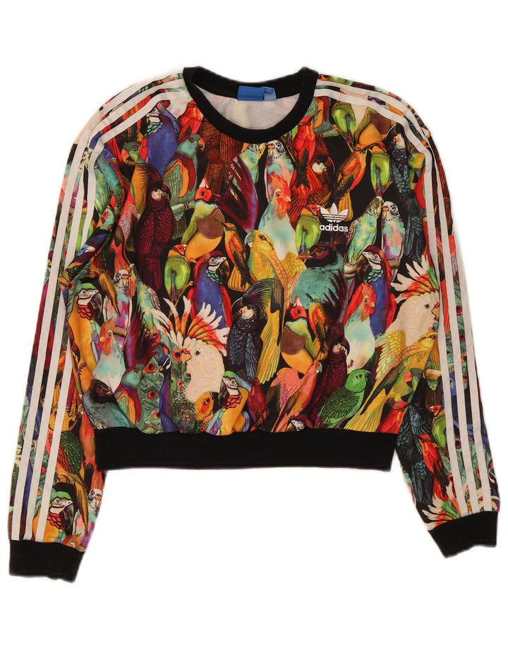 Adidas - Sudadera corta para mujer, talla 40, talla M, multicolor