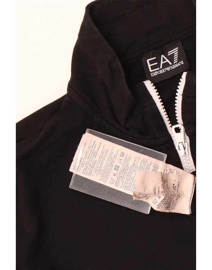 Emporio Armani Chaqueta superior de chándal con gráfico para hombre Algodón negro mediano